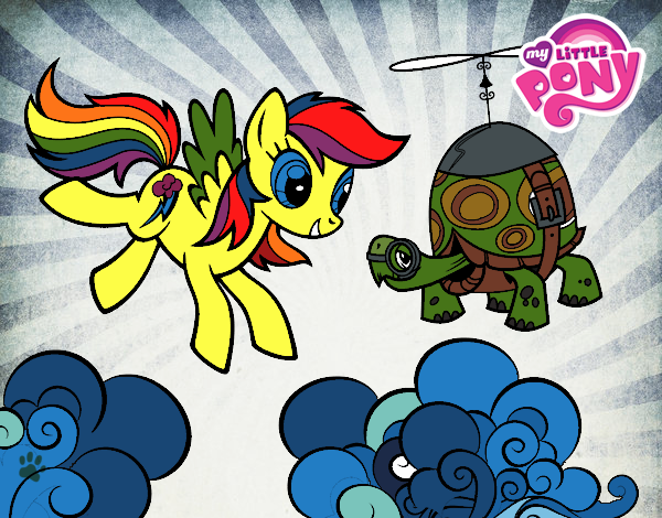 Rainbow Dash y la tortuga tanque