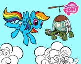 Rainbow Dash y la tortuga tanque