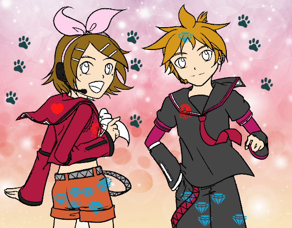 Rin y Len Kagamine Vocaloid