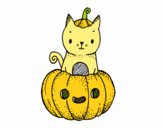 Un gatito de Halloween