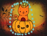 Un gatito de Halloween