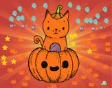 Un gatito de Halloween