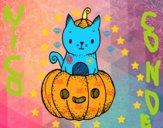 Un gatito de Halloween