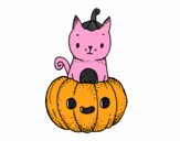 Un gatito de Halloween