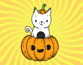 Un gatito de Halloween