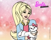 Barbie con su linda gatita