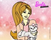 Barbie con su linda gatita