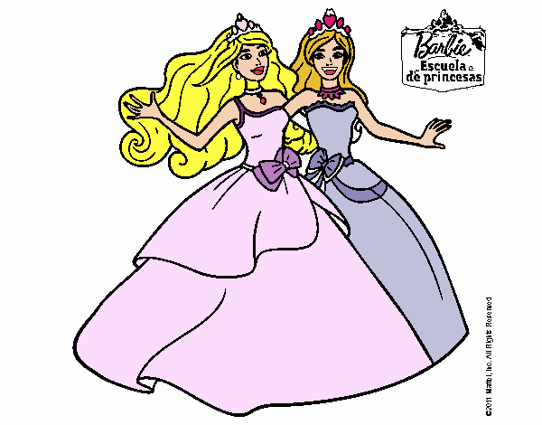 Barbie y su amiga súper felices