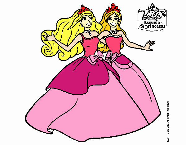 Barbie y su amiga súper felices