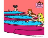 Barbie y sus amigas en el jacuzzi