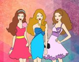 Barbie y sus amigas vestidas de fiesta