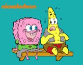 Bob Esponja y Patricio en bañador