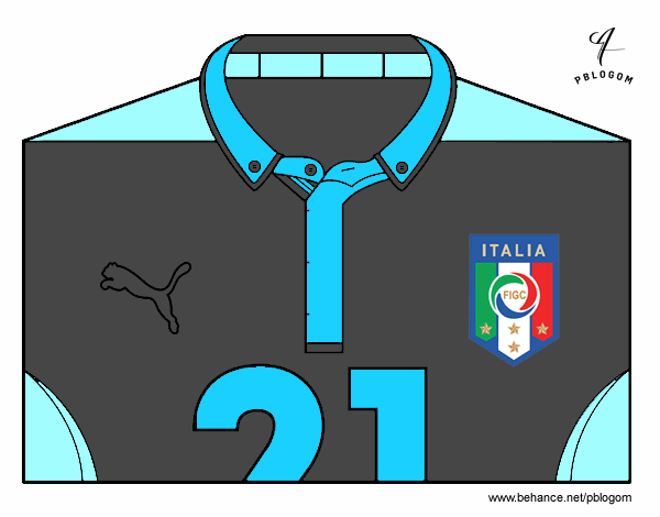 Camiseta del mundial de fútbol 2014 de Italia