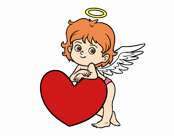 Cupido y un corazón