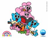 Gumball y amigos contentos