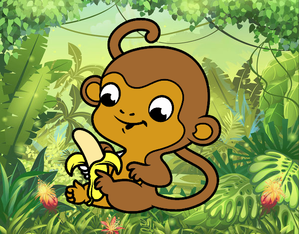 Monito con plátano