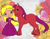 Princesa y unicornio