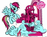 Rainbow Dash en su palacio