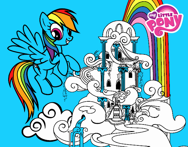 Rainbow Dash en su palacio