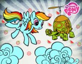 Rainbow Dash y la tortuga tanque