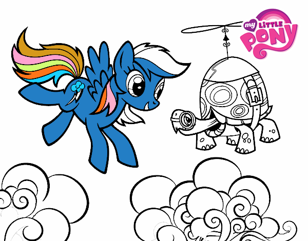 Rainbow Dash y la tortuga tanque