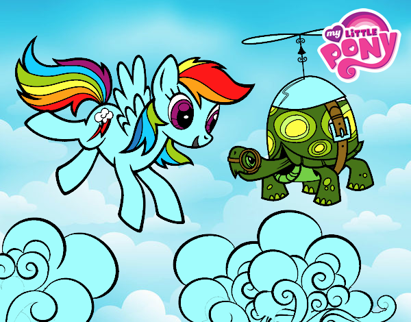 Rainbow Dash y la tortuga tanque