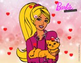 Barbie con su linda gatita