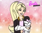 Barbie con su linda gatita