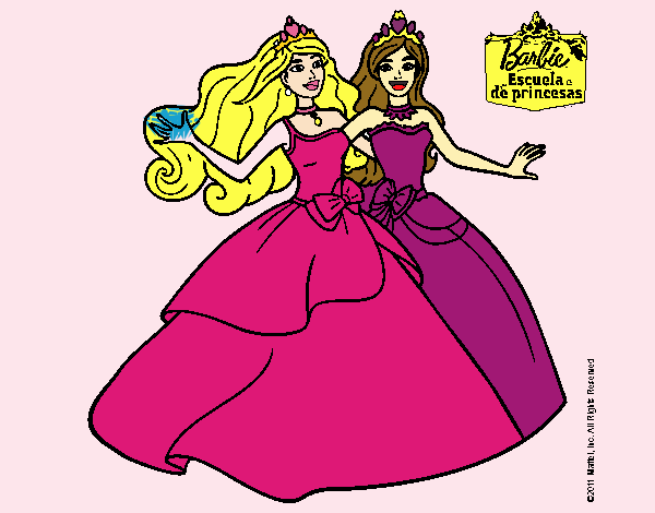 Barbie y su amiga súper felices