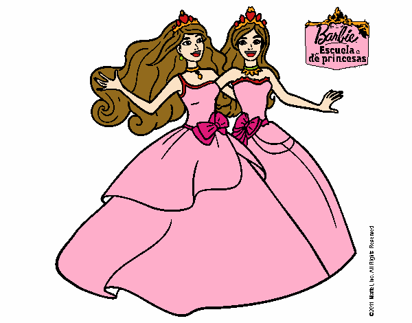 Barbie y su amiga súper felices