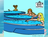 Barbie y sus amigas en el jacuzzi