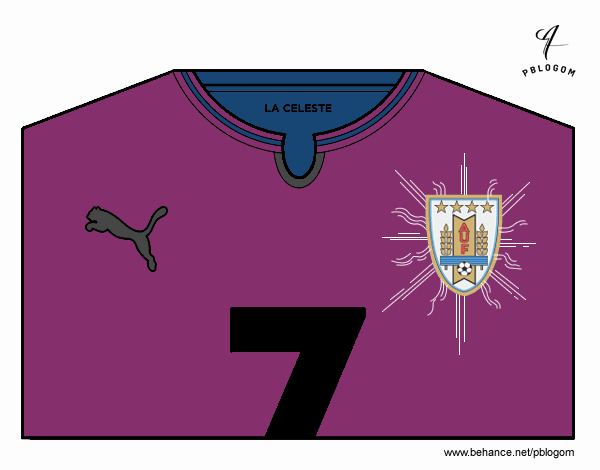 Camiseta del mundial de fútbol 2014 de Uruguay