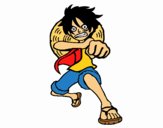 Luffy golpeando