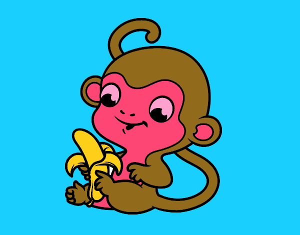 Monito con plátano