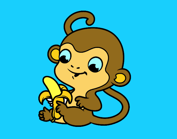 Monito con plátano