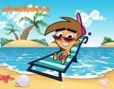 Padrinos Mágicos - Timmy tomando el sol