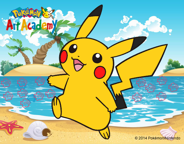 pikachu en la playa