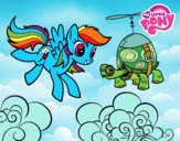 Rainbow Dash y la tortuga tanque