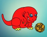 Tyrannosaurus rex jugando