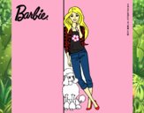 Barbie con cazadora de cuadros