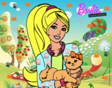 Barbie con su linda gatita