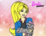 Barbie con su linda gatita