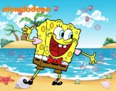 Bob Esponja saludando