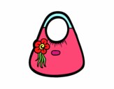 Bolso de asas con flor