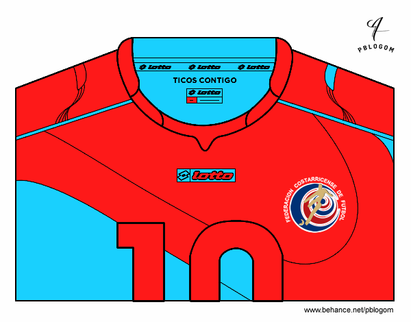 Camiseta del mundial de fútbol 2014 de Costa Rica