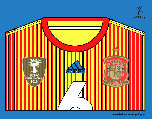 Camiseta del mundial de fútbol 2014 de España