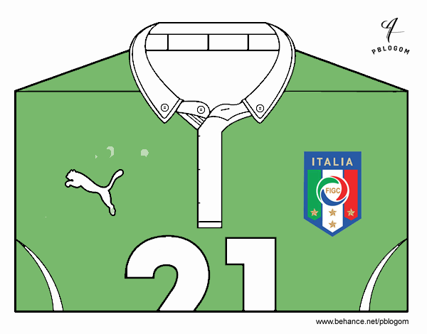 Camiseta del mundial de fútbol 2014 de Italia