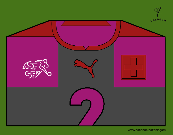 Camiseta del mundial de fútbol 2014 de Suiza