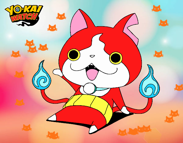 Jibanyan saludando