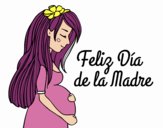 Mamá embarazada en el día de la madre